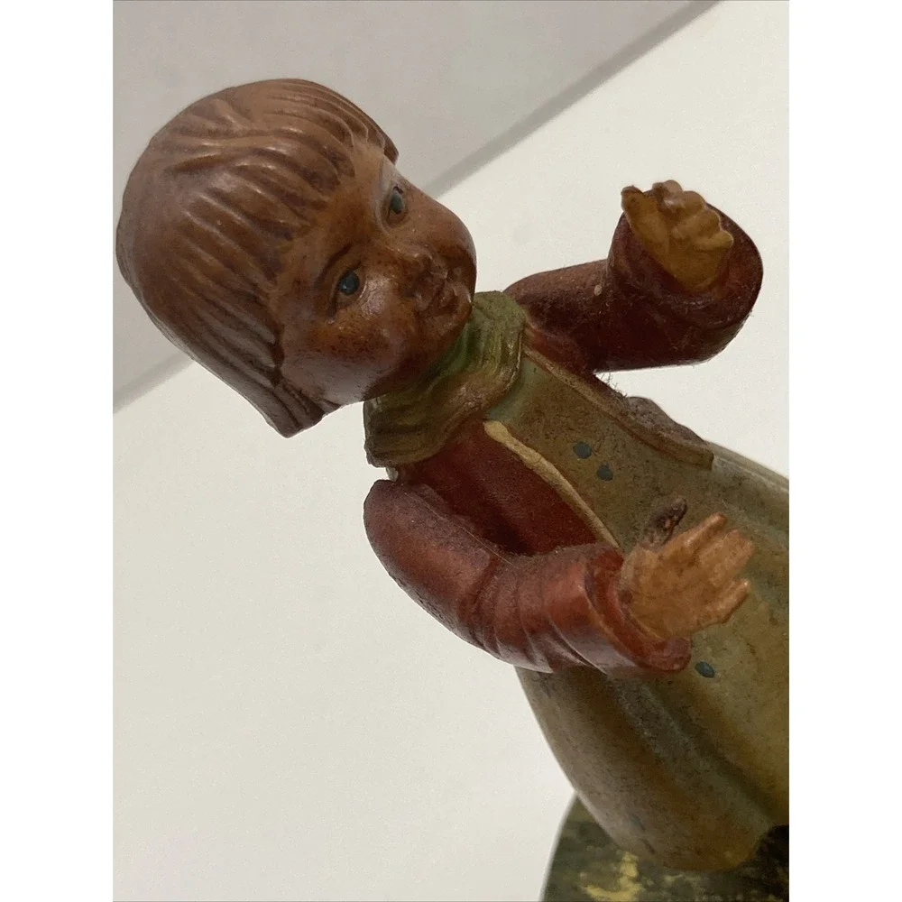 Rare ANRI Reuge Vtg Swiss Music Box Boy & Girl Happy Birthday Mushrooms Working!